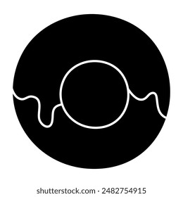Trendy vector design of donut

