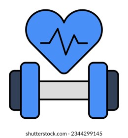 A trendy vector design of dumbbell