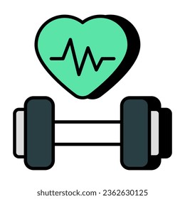 A trendy vector design of dumbbells