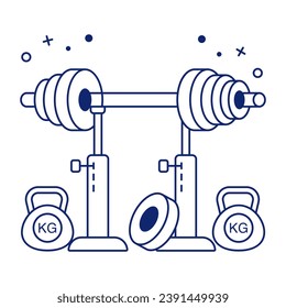 A trendy vector design of dumbbells

