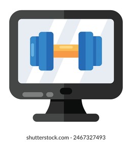 A trendy vector design of dumbbells