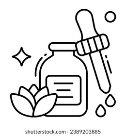 Trendy vector design of essential oil bottle 