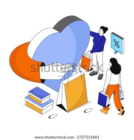 Trendy vector design of favorite shopping 