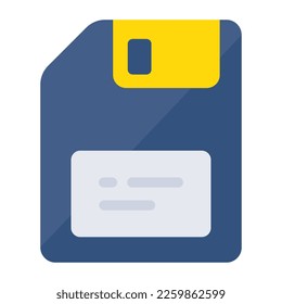 Trendy vector design of floppy disk 