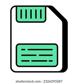 Trendy vector design of floppy disk 
