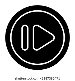 Trendy vector design of forward button