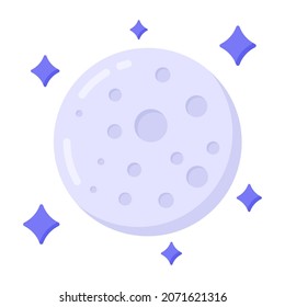 Trendy vector design of full moon 