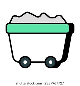 Trendy vector design of garbage city cart
