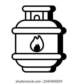 Trendy vector design of gas cylinder