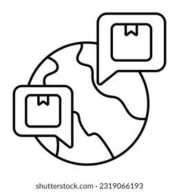 Trendy vector design of global logistics chat 