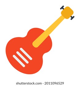 A trendy vector design of guitar, music equipment