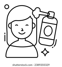 Diseño vectorial de moda en spray capilar