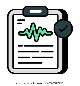 Trendy vector design of heart report