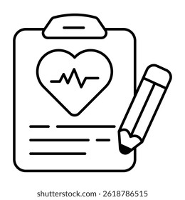 Trendy vector design of heart report