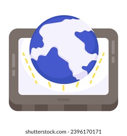 Diseño vectorial de moda del holograma, icono editable plano

