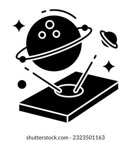 Trendy vector design of hologram, solid editable icon