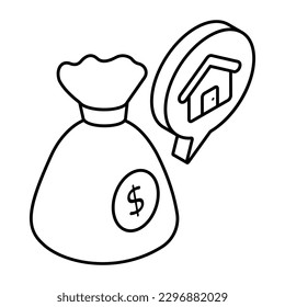 Trendy vector design of home payment