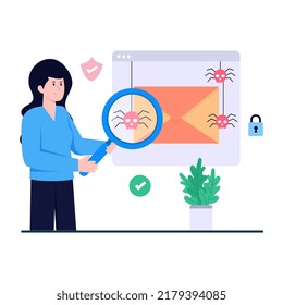 Trendy vector design of infected mail