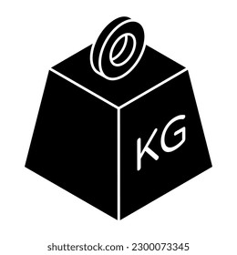 Ein trendiges Vektordesign von Kettlebell
