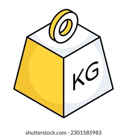 A trendy vector design of kettlebell