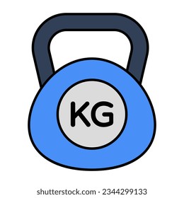 Ein trendiges Vektordesign von Kettlebell