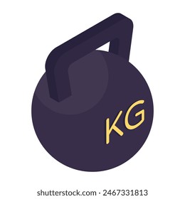 Un diseño de Vector de moda de kettlebell