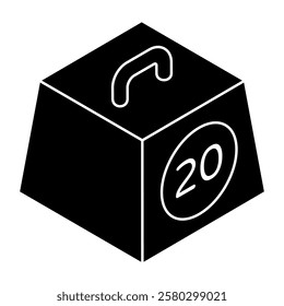 A trendy vector design of kettlebell