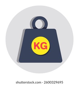 A trendy vector design of kettlebell