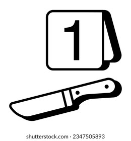 Trendy vector design of knife 