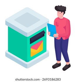 Trendy vector design of letterbox