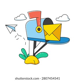Trendy vector design of letterbox
