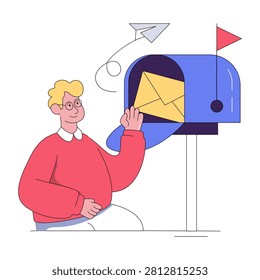 Trendy vector design of letterbox