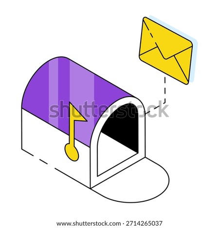 Trendy vector design of letterbox