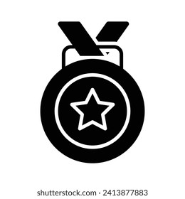 Un moderno diseño vectorial de medallas de estilo moderno, un ícono editable de la medalla estrellada