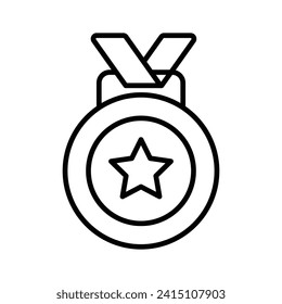 Un moderno diseño vectorial de medallas de estilo moderno, un ícono editable de la medalla estrellada