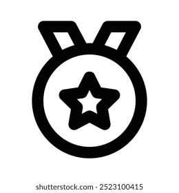 Un diseño de Vector de moda de medalla en estilo moderno, un ícono editable de medalla de estrella