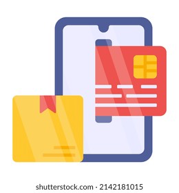 Trendy vector design of mobile card payment

