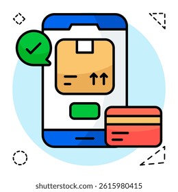 Trendy vector design of mobile card payment