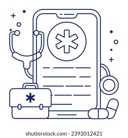 Trendy vector design of mobile checkup 

