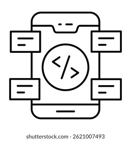 Design vetorial moderno de codificação móvel