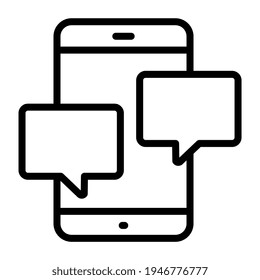 Trendy vector design of mobile conversation