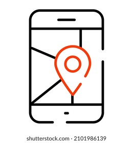 A trendy vector design of mobile location 

