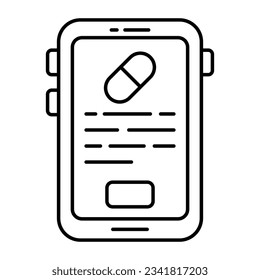 Diseño vectorial de moda de la aplicación médica móvil