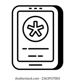 Trendy vector design of mobile medical app