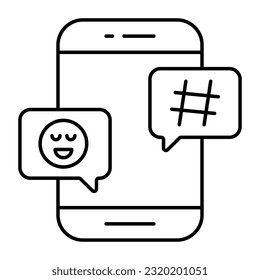 Trendy vector design of mobile social chat 