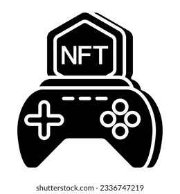 Trendy vector design of nft gaming  