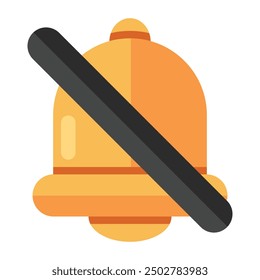       A trendy vector design of no bell icon