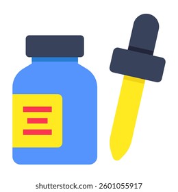 Trendy vector design of oil bottle