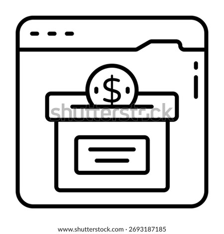 Trendy vector design of online donation