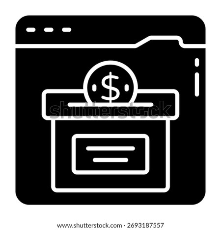 Trendy vector design of online donation